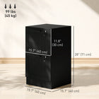 HOMCOM 2-Drawer Letter/A4 Filing Cabinet with Lock - Black-Two drawers can be locked separately to secure important documents, including two keys per lock
