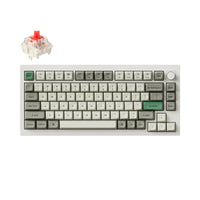Keychron Q1 Max RGB Wireless Mechanical Keyboard - Red Switch - 75% Layout with Knob - Shell White-Exceptional Connectivity: Seamlessly switch between devices with the 2.4 GHz wireless connection or Bluetooth 5.1, offering fast response times and multitasking capabilities across your computer, phone, and tablet.