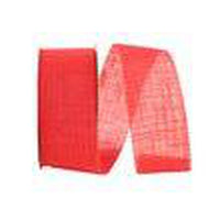 JAM Paper - Ruban en toile de jute - 2 1/2" de largeur x 20 verges - Rouge-Couleur: Rouge