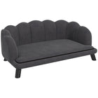 PawHut Dog Sofa with Removable Cushion and Wood Legs - Dark Grey-Suitable for large and medium dogs less than 21.7" (55 cm) long and less than 55 lbs (25 kg) in weight 