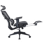 Motionwise - Chaise de bureau inclinable en filet à dossier haut et repose-pieds-Inclinaison de 90 à 135 degrés