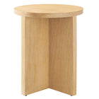 Modway - Silas Manche Table d’appoint en bois - Naturel-Table d’appoint ronde moderne