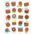 Eureka Chocolate Scented Stickers - 6 Packs of 80-Chocolate flavored scent