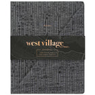 Mead West Village Fabric Journal - 10" H x 8" W - 80 Sheets-Elegant Hardcover Design: Soft gray, textured cotton cover delivers a classic, polished look suitable for professional or personal use