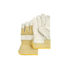 Zenith Safety Standard Quality Fitters Gloves, Grain Cowhide Palm, Cotton Inner Lining, Large, 24 Pack-Cuff Material: Rubberized