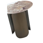 Manhattan Comfort Monica 19.68" Modern Glam End Table - Gold-Classy Sleek Design to Enhance your Living Environment