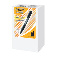 BIC Soft Feel Retractable Ballpoint Pen - 1.0mm - Black - 24 Pack-Retractable Ballpoint Pen