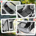 PawHut Deluxe 3-Wheel Pet Stroller with Brake, Canopy and Cupholders - Grey-Strong construction withstands everyday wear and tear 