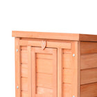 PawHut - Clapier en bois pour lapin, cage à lapin, maison pour chat d’extérieur - 20 po L x 16,5 po l x 17 po H - orange-Conception unique avec porte du clapier se transformant magiquement en rampe antidérapante donnant accès à l'extérieur 