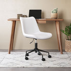 Zuo Byron Office Chair - White-Chair Weight Capacity: Supports up to 330 lb