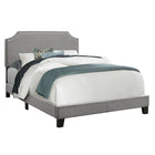 Monarch Specialties - 5925F Lit Double - Bordure En Argent Tissus Gris-2