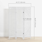 HOMCOM - Séparateur de pièce autoportant en bois à 3 panneaux pour bureau à domicile - blanc-Le design pliant permet un réaménagement rapide et un rangement compact  
