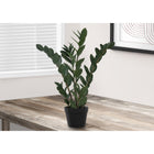 Monarch Specialties - Plante Artificielle - 29 po H - Arbre Zz - Mis En Pot - Touche Réelle - Feuilles Vertes - Pot Noir-72 feuilles réelles, réglables, vertes créent une apparence de vie réelle