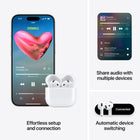 Apple AirPods 4-Redesigned Case - The Charging Case comes with USB-C charging capabilities and is more than 10 percent smaller by volume than the previous generation