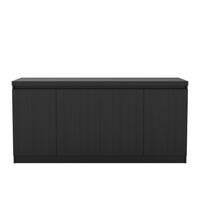 Manhattan Comfort Viennese 62.99" 6-Shelf Buffet Cabinet, Black (100653)-Modern Buffet and Sideboard for Dining Room use.