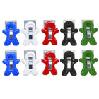The Pencil Grip Magnet Man Magnetic Clip - White/Blue/Red/Black/Green - 10 Pack-Attach to filing cabinets, refrigerators and any other magnetic surface