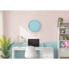 Monarch Specialties 9109 12" Round Wall Clock - Blue Face/Blue Frame-Experience accurate timekeeping with the non-ticking quartz movement, making this analog clock an ideal addition to serene indoor environments