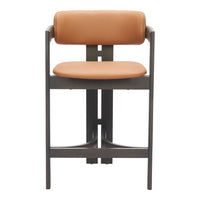 Zuo Shaili Counter Stool - Brown-Plush and durable faux leather fabric