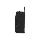 Bugatti Denver X-Large Travel Duffle on Wheels - Black-Exterior tightening straps to secure bag and organize its size, providing both functionality and style. 