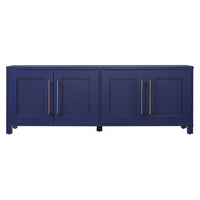 Hudson&Canal Chabot TV Stand for TV's up to 75" - Dark Blue-A transitional design accommodates TVs up to 75" for your entertaining space