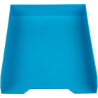 JAM Paper - Plateaux de rangement en papier empilables - Bleu - Paquet de 2- Quantité : 2 plateaux empilables par paquet | Peut être empilé pour maximiser l'espace et garder votre bureau organisé