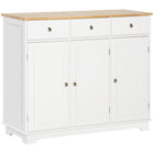 HOMCOM 39.8" L Sideboard Buffet Cabinet with Storage - White-Ample storage keeps your house organized and clean
