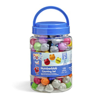 Hand2Mind Number Blocks Numberblobs Counting Set-This 120-piece set includes Numberblob Counters in 12 bright, accurate colors, so children can recreate scenes from their favorite episodes! The Numberblobs have either an open or closed mouth along with shapes hidden on the bottom for tons of sorting fun