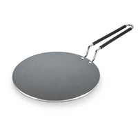 Tramontina - Utsava Poêle concave à dosa en acier inoxydable à 3 couches de 10,5 po avec revêtement céramique antiadhésif-Revêtement céramique antiadhésif : l’intérieur en céramique gris foncé offre une surface propre et antiadhésive