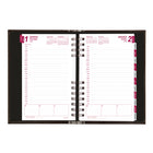 Brownline - 2026 Agenda quotidien CoilPro avec couverture rigide et reliure spirale double - 8 po x 5 po - Noir - Anglais-Reliure spirale double avec couverture rigide d'aspect lézard
