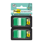 Post-it 1" x 1.7" Flags - Green - 50 Flags/Dispenser - 2 Dispensers/Pack-Flags make it simple to mark and highlight important information in textbooks, notebooks, planners, calendars and more