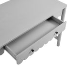 Modway Emmeline 47.64" 1-Drawer Scallop Writing Desk - Light Grey-8