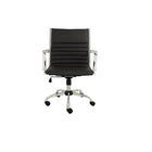 Plata Import Toni Low Back Office Chair, Black (LS-3011-BLACK)-Polyurethane Coating