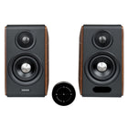 Edifier S880DB MKII Hi-Res Audio Wireless with LDAC 88W RMS Bluetooth Active 2.0 Bookshelf Speakers - Walnut-The SUB OUT port allows for the connection of an external subwoofer, delivering deeper and more powerful bass