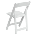 Flash Furniture – Chaise pliante en bois série HERCULES avec siège en vinyle rembourré, blanc (XF2901WHITE)-Design léger