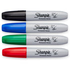 Sharpie Permanent Markers - Chisel Tip - Assorted Colours - 4 Pack-Permanent on most hard-to-mark surfaces