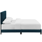 Modway Amira Upholstered Fabric King Bed - Azure-Box Spring Required (Not Included)