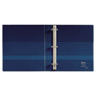Avery® - Reliure robuste à anneaux en D à pression simple, 3 po, bleu marine-Avec pochettes à l'intérieur des deux couvertures   