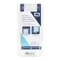 Quartet Acrylic Dry Erase Monitor Board with Paper Clip and Phone Holder - 4” x 8”-VERSATILE DESIGN: Designed with a paper clip at the top to keep loose papers organized, a dry erase surface for notes and to-do lists, and a phone holder at the bottom with a hole for convenient charging. You can also place sticky notes on the surface.