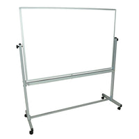 Luxor 60" x 40" Mobile Whiteboard, (MB6040WW)-Designed for use in classrooms, boardrooms, and more, the Luxor MB6040WW Mobile Magnetic Reversible Whiteboard is a dual-sided magnetic whiteboard with four casters for enhanced mobility.