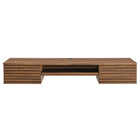 Modway Render 60" Wall Mount Wood Office Desk - Walnut-Full-Extension Glide Drawers