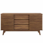 Modway Render 63" Sideboard Buffet Table TV Stand - Walnut-Tapered Wood Legs