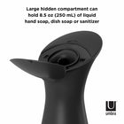 Umbra Otto Wall Mount Automatic Soap and Sanitizer Pump - 8.5oz (250ml) - Black Charcoal-Dimensions: 4.75" W x 3.75" D x 10.88" H