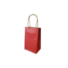 Wamaco Colour Kraft Shopper Bags - 5.25" x 3.5" x 8.25" - Red - 100 Pack-Kraft colour shoppers