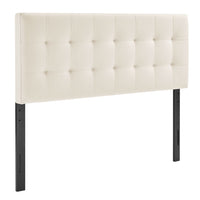 Modway Lily Stain-Resistant Performance Velvet Queen Size Headboard - Alabaster-Stain-Resistant Performance Velvet Upholstery