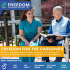Mobile Patient Lift Freedom & Independence Electric Patient Lift - 34.5"- 42.5" Adjustable Height - White/Black-Adjustable height from 34.5" to 42.5" to suit different transfer needs