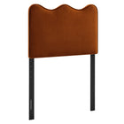 Modway Athena Stain-Resistant Performance Velvet Twin Size Headboard - Rust-Stain-Resistant Performance Velvet