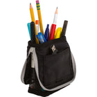 Five Star Stand-N-Store Pencil Pouch - Black/Grey-Interior pocket for additional storage
