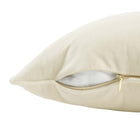 Modway Enhance 24" Lumbar Performance Velvet Throw Pillow - Ivory-French Piping Trim