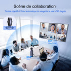 EMEET - Meeting Capsule Pro Caméra de conférence IA tout-en-un 360°-Aucun écho et puissante suppression de bruit grâce aux 10 microphones.