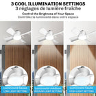 Bell+Howell 15.7 in. Socket Fan Light with Remote - White-Easy to use- no wiring or installation necessary